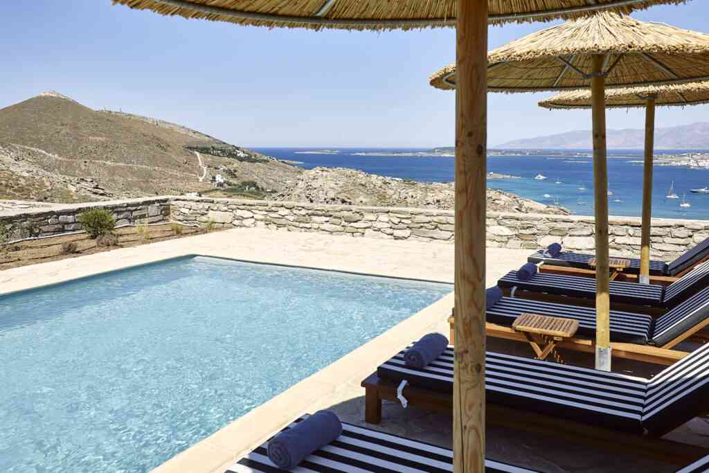 Paros Hill Villa infinity pool - luxury Greek island rental