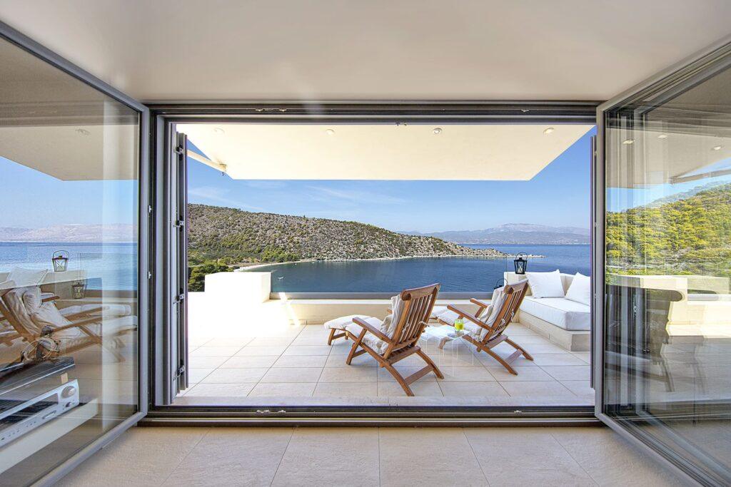 luxury beachfront villa Peloponnese