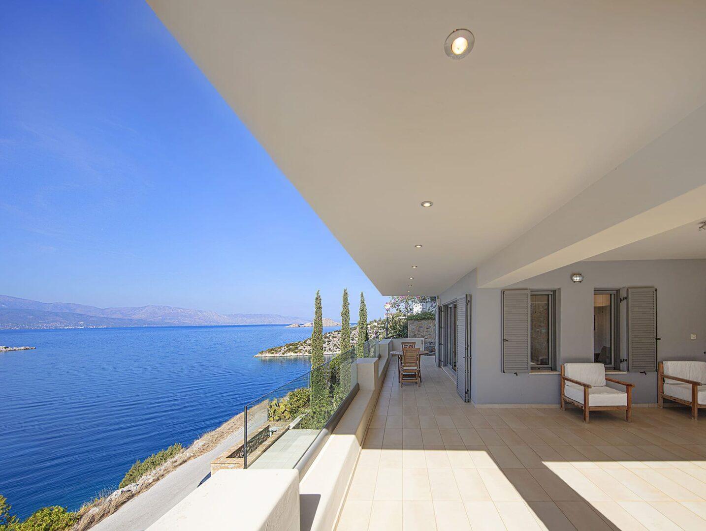 luxury beachfront villa Peloponnese