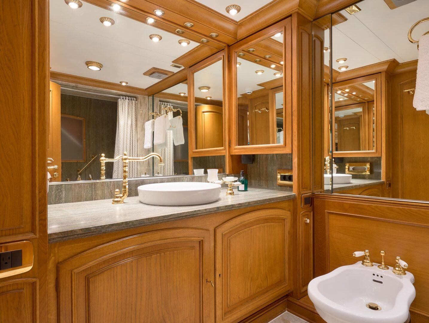 Pulse master suite Puleo Inc interior teak and joinery