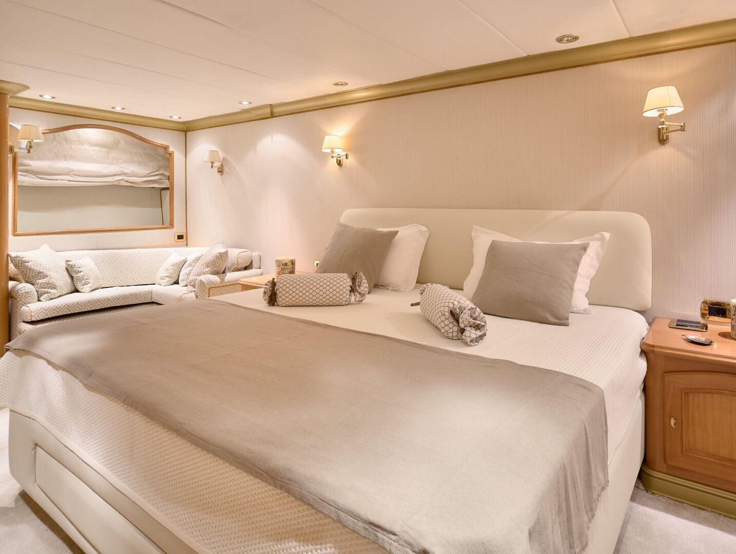 Pulse master suite Puleo Inc interior teak and joinery