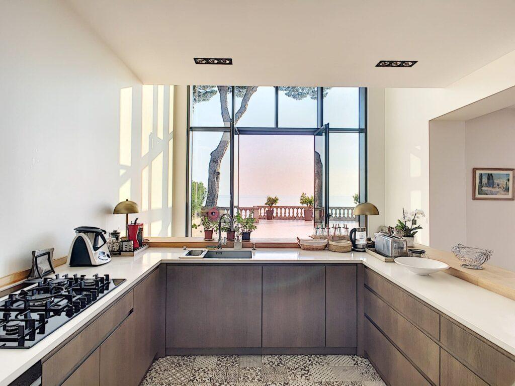 professional kitchen at Villa L'instant historic manor, Cassis France