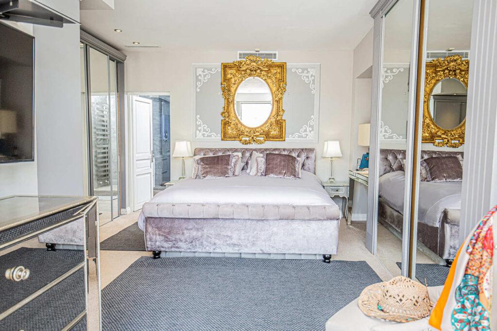 Luxury interior bedroom at Villa Cap Élan, Cap d'Antibes