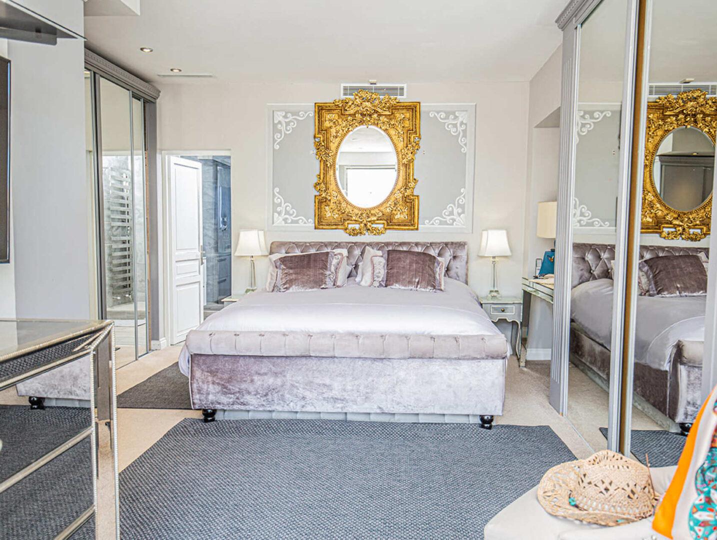 Luxury interior bedroom at Villa Cap Élan, Cap d'Antibes