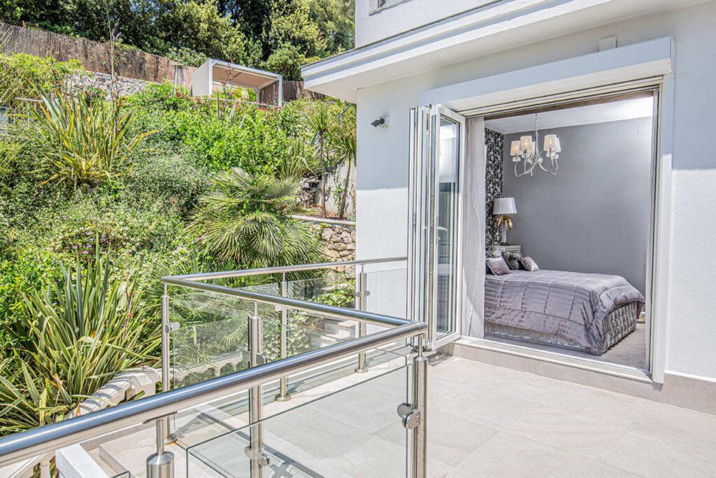 Luxury interior bedroom at Villa Cap Élan, Cap d'Antibes