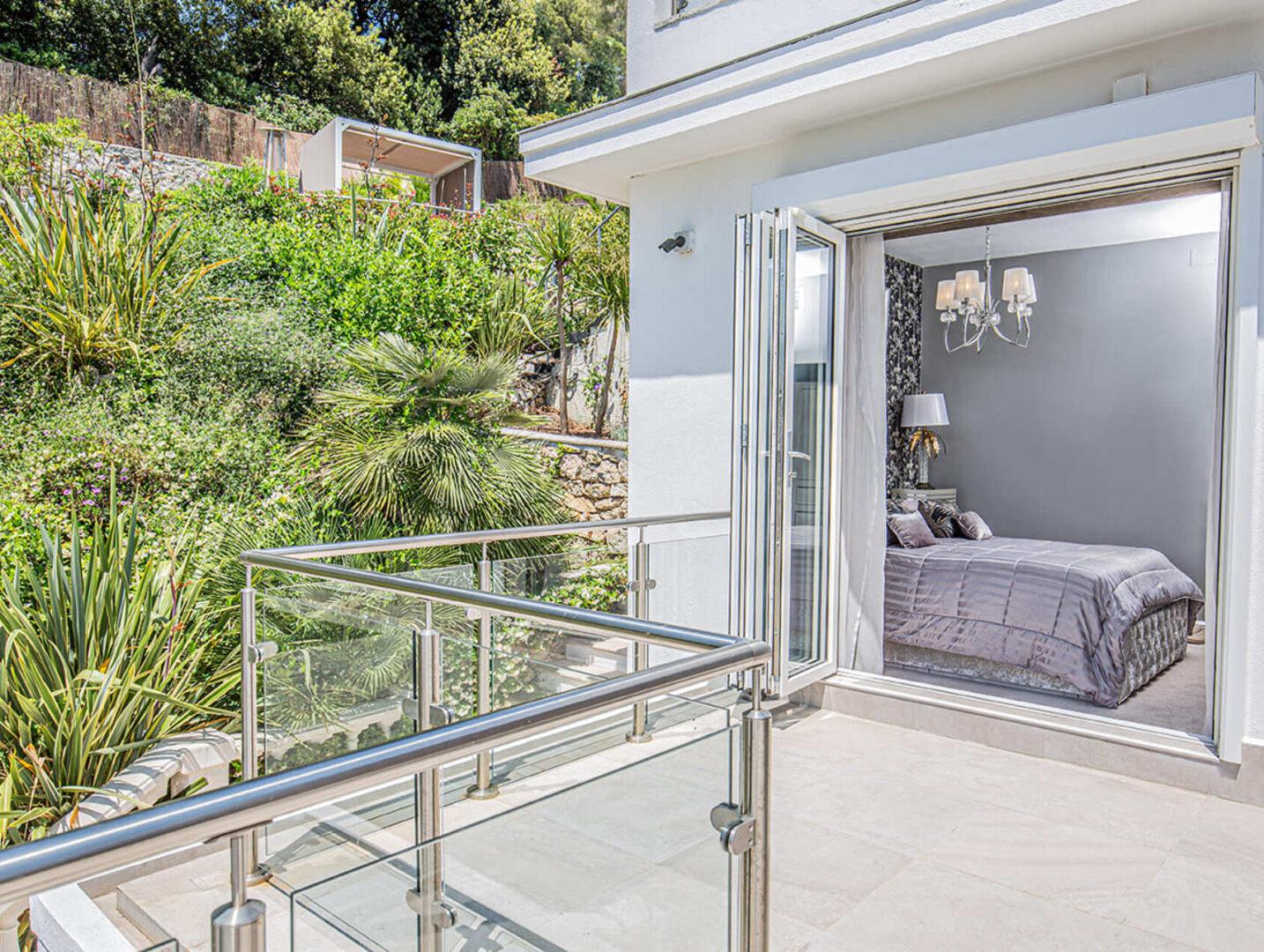 Luxury interior bedroom at Villa Cap Élan, Cap d'Antibes
