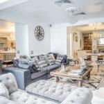 Luxury interior living room/kitchen/dining room at Villa Cap Élan, Cap d'Antibes