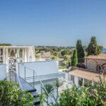 Outdoor lounge area and heated pool at Villa Cap Élan, Cap d'Antibes, Côte d'Azur