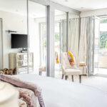 Luxury interior bedroom at Villa Cap Élan, Cap d'Antibes