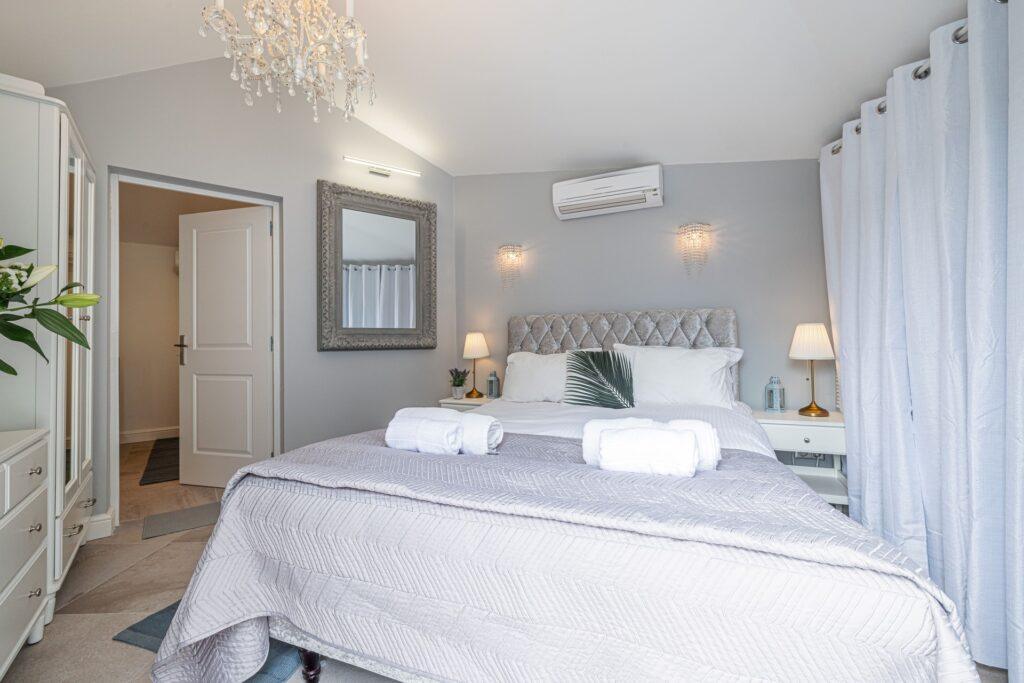 Luxury interior bedroom at Villa Cap Élan, Cap d'Antibes