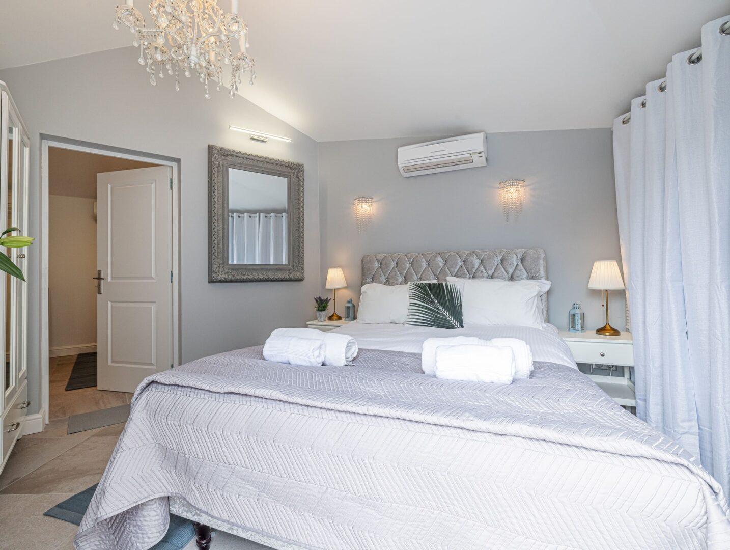 Luxury interior bedroom at Villa Cap Élan, Cap d'Antibes