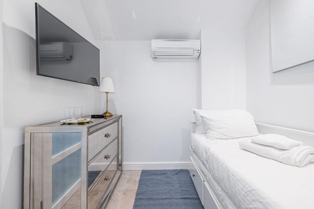 Luxury interior bedroom at Villa Cap Élan, Cap d'Antibes