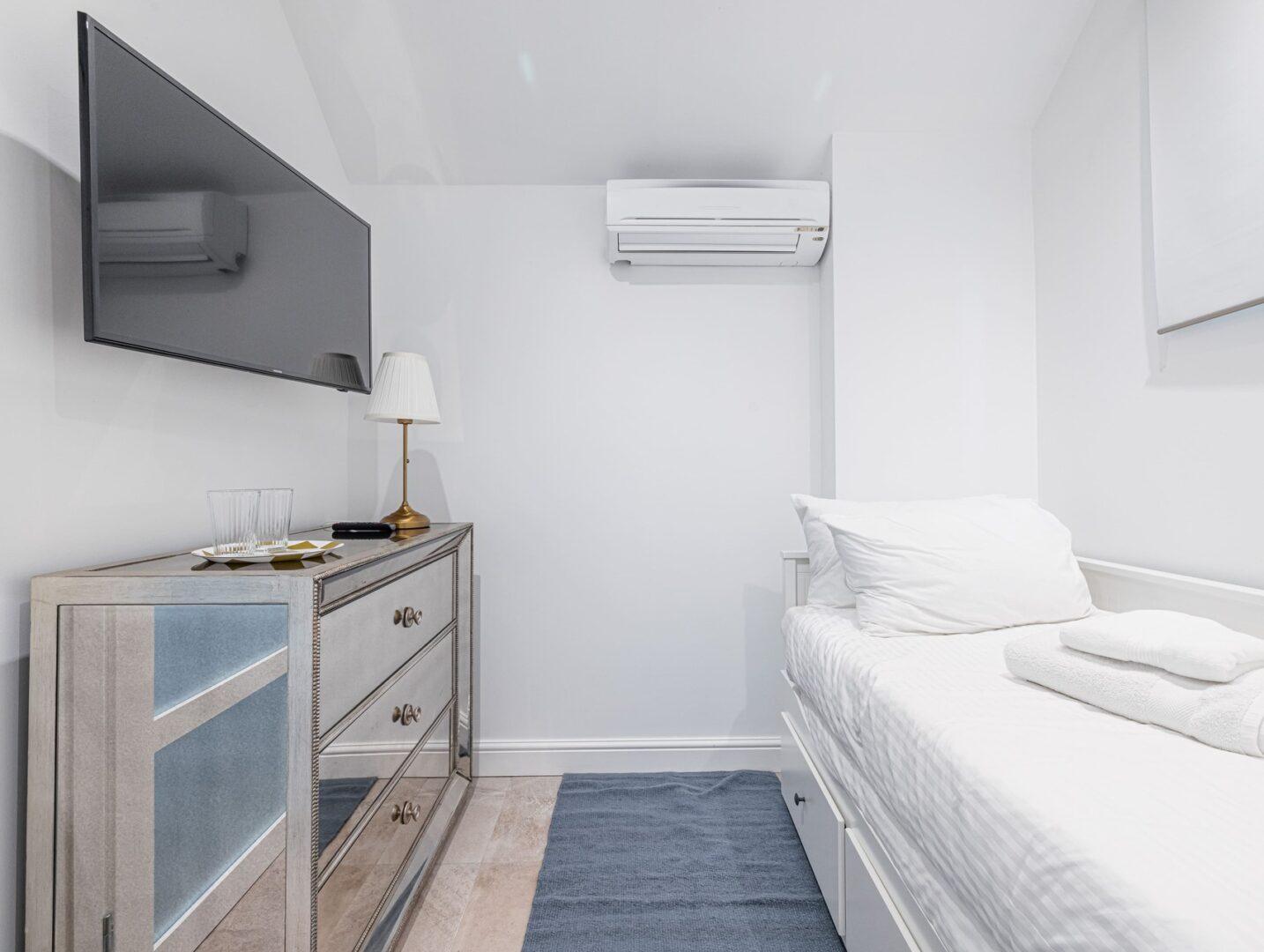 Luxury interior bedroom at Villa Cap Élan, Cap d'Antibes