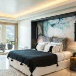 luxury en-suite bedroom with sea view at Vos Estate, 11-bedroom villa Mykonos