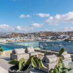 Vos Estate Mykonos luxury seafront villa with infinity pool and private dock, bay views