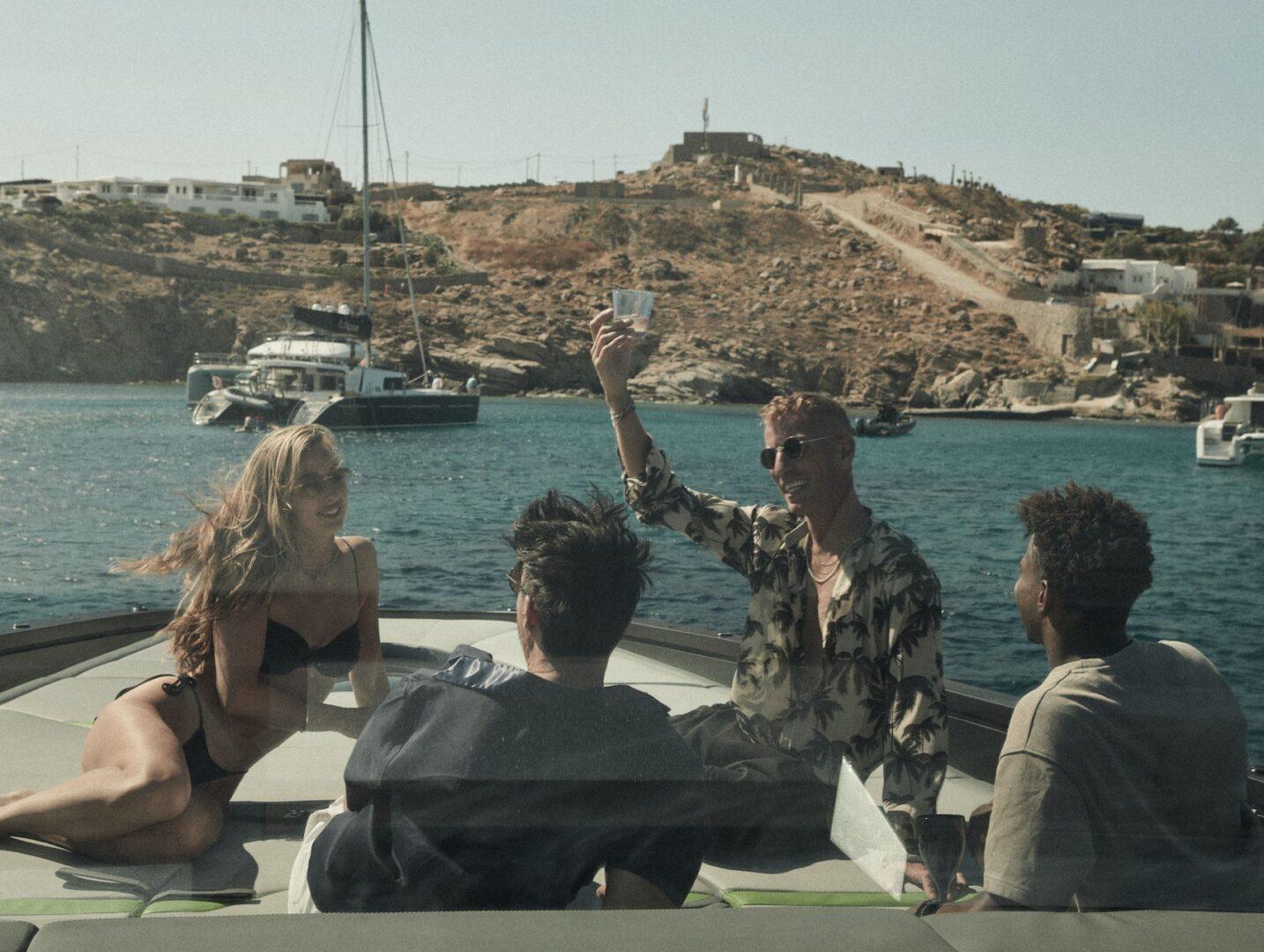 Veloce Lamborghini yacht Mykonos private charter group Cyclades
