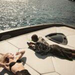 Veloce Tecnomar for Lamborghini 63 charter Mykonos bow profile Aegean